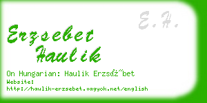 erzsebet haulik business card